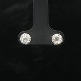Brand New 1.25cttw Natural Diamond Stud Earrings in 14k White Gold