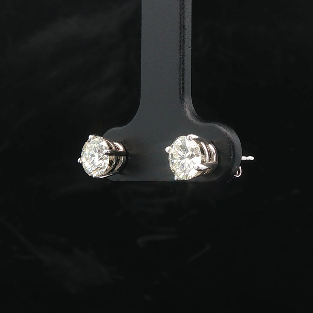 Brand New 1.25cttw Natural Diamond Stud Earrings in 14k White Gold