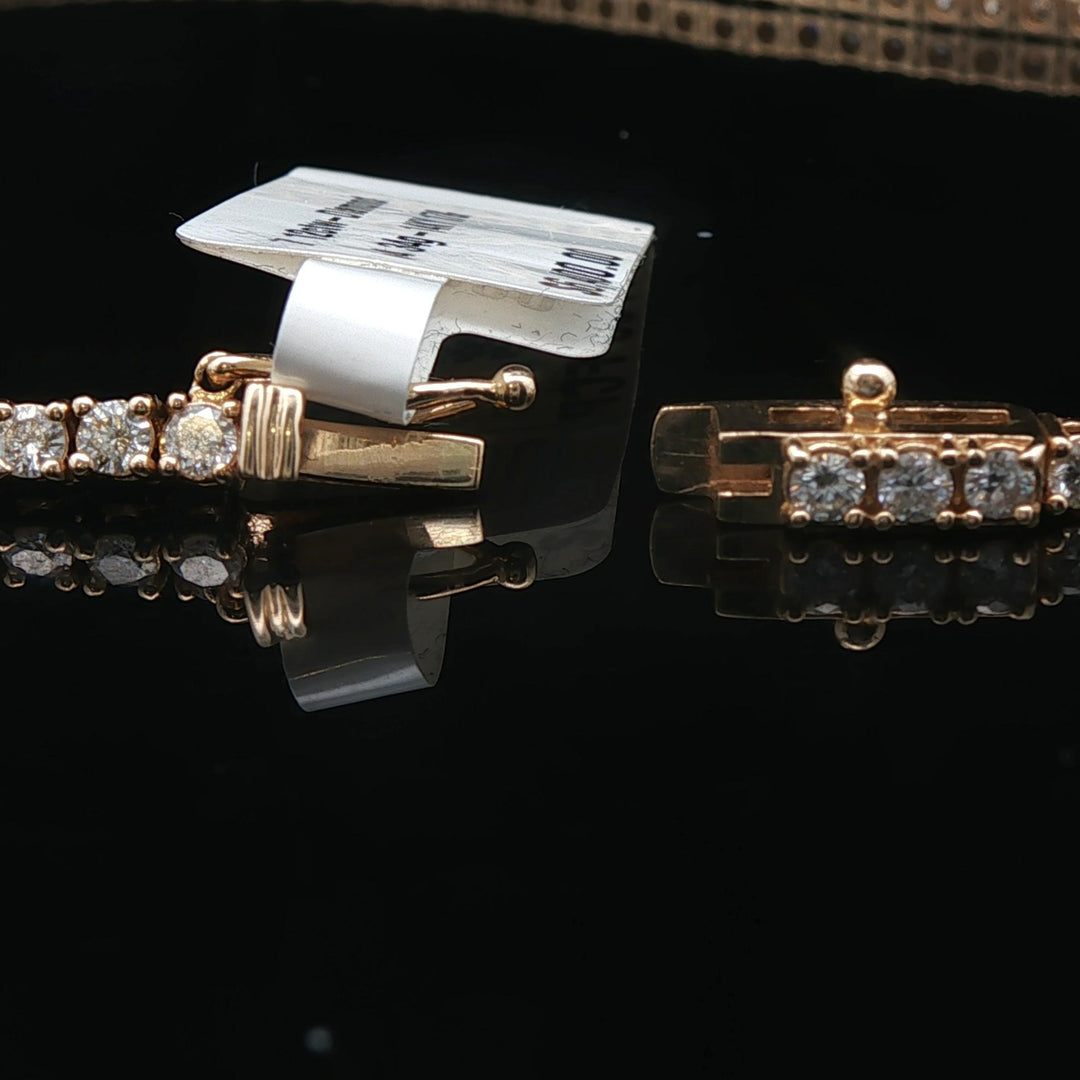 Brand New 7cttw Natural Diamond Tennis Necklace in 14k Yellow Gold