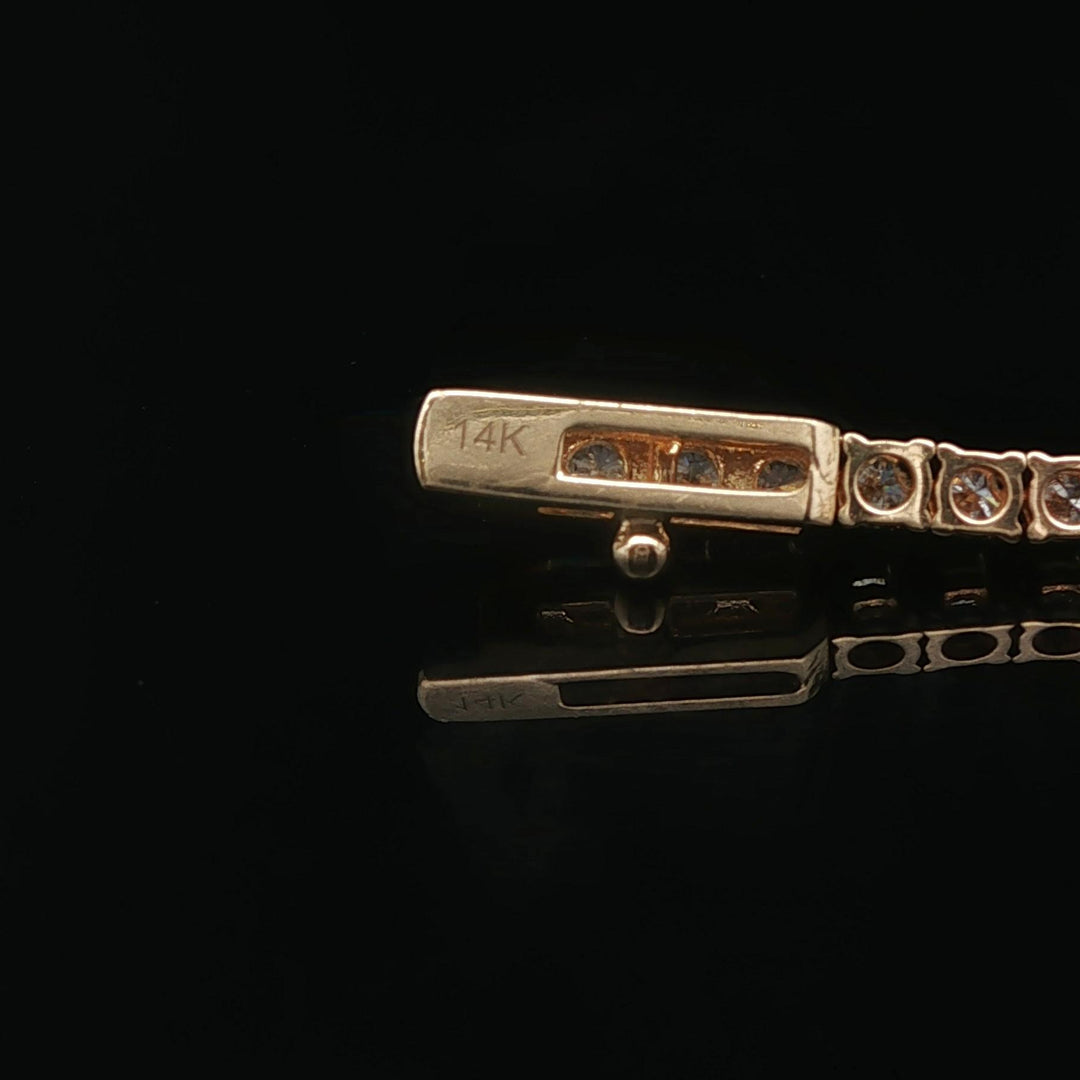 Brand New 7cttw Natural Diamond Tennis Necklace in 14k Yellow Gold