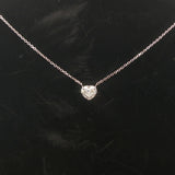 Brand New 1ct Heart Cut Natural Diamond Pendant Necklace in 14k White Gold