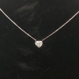 Brand New 1ct Heart Cut Natural Diamond Pendant Necklace in 14k White Gold