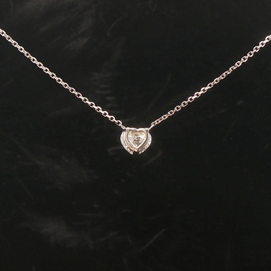 Brand New 1ct Heart Cut Natural Diamond Pendant Necklace in 14k White Gold