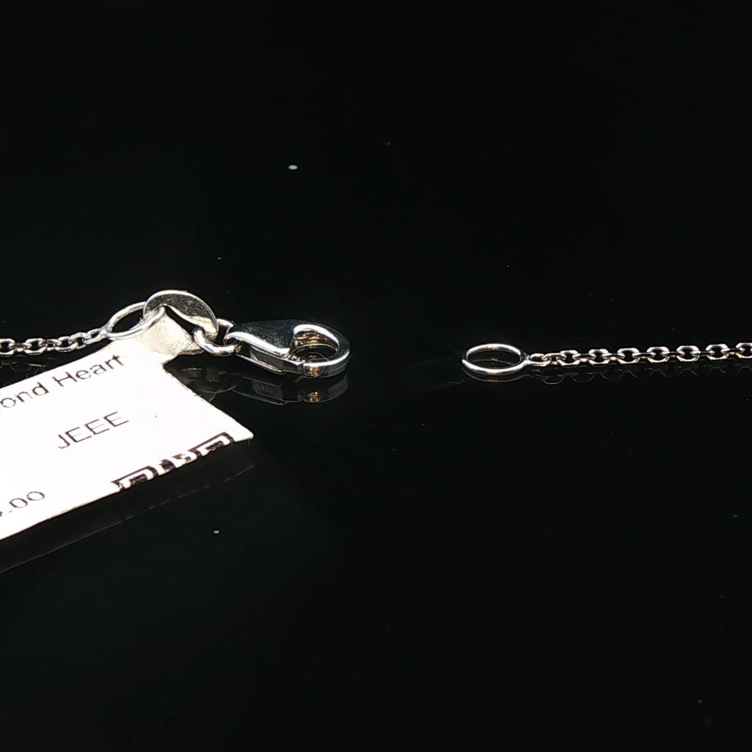 Brand New 1ct Heart Cut Natural Diamond Pendant Necklace in 14k White Gold