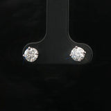 Brand New 0.75cttw Natural Diamond Stud Earrings in 14k White Gold