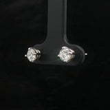Brand New 0.75cttw Natural Diamond Stud Earrings in 14k White Gold