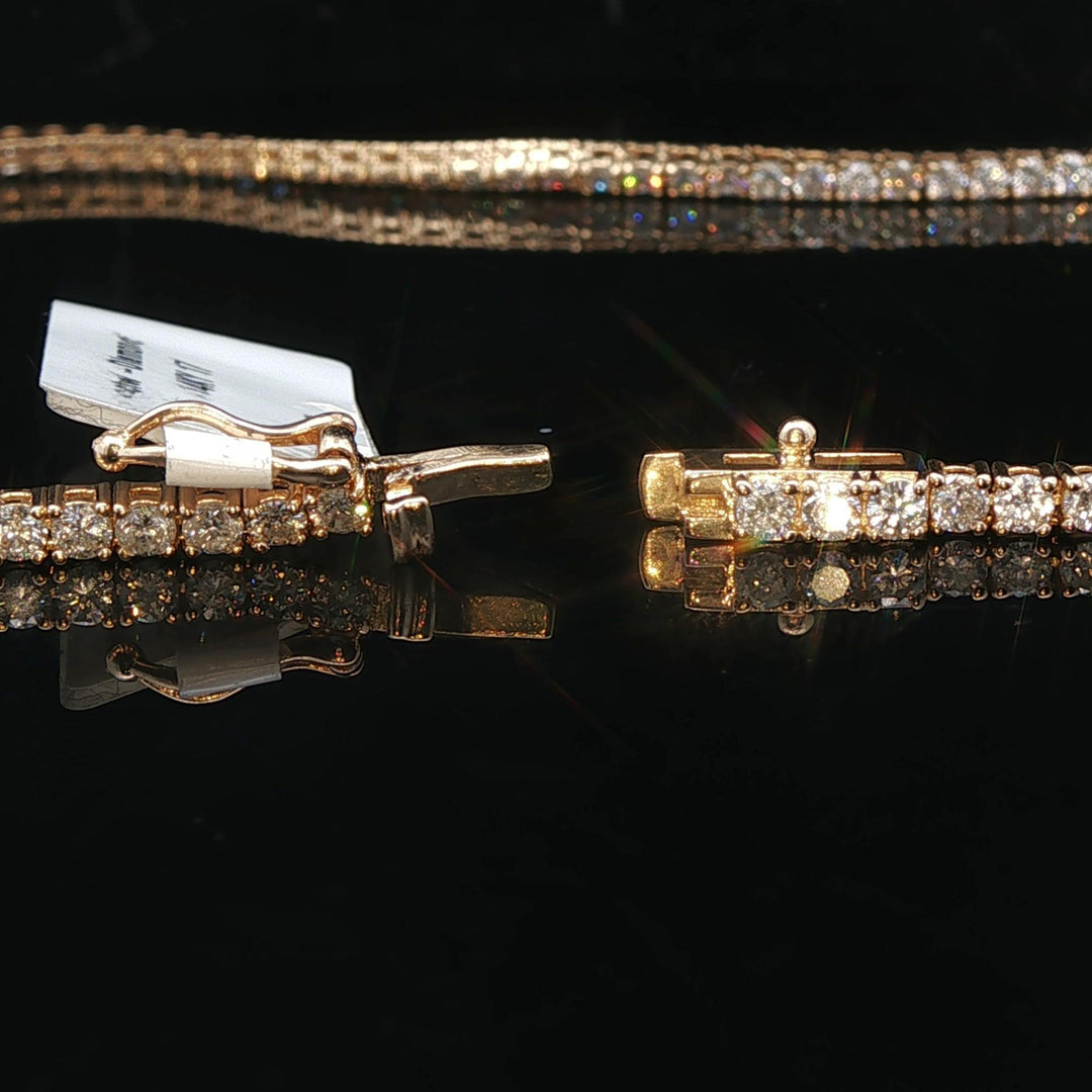 Brand New 8.5cttw Natural Diamond Tennis Necklace in 14k Yellow Gold