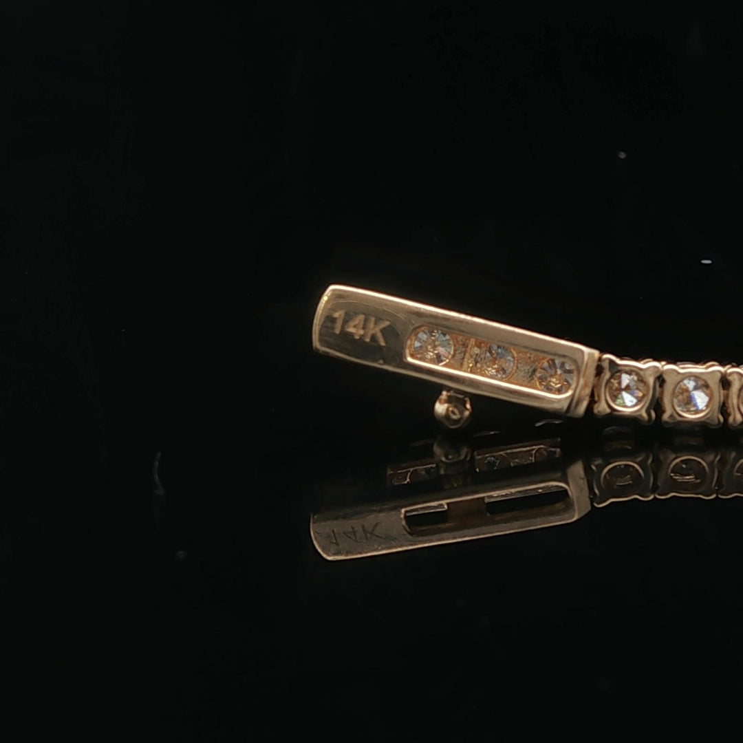 Brand New 8.5cttw Natural Diamond Tennis Necklace in 14k Yellow Gold