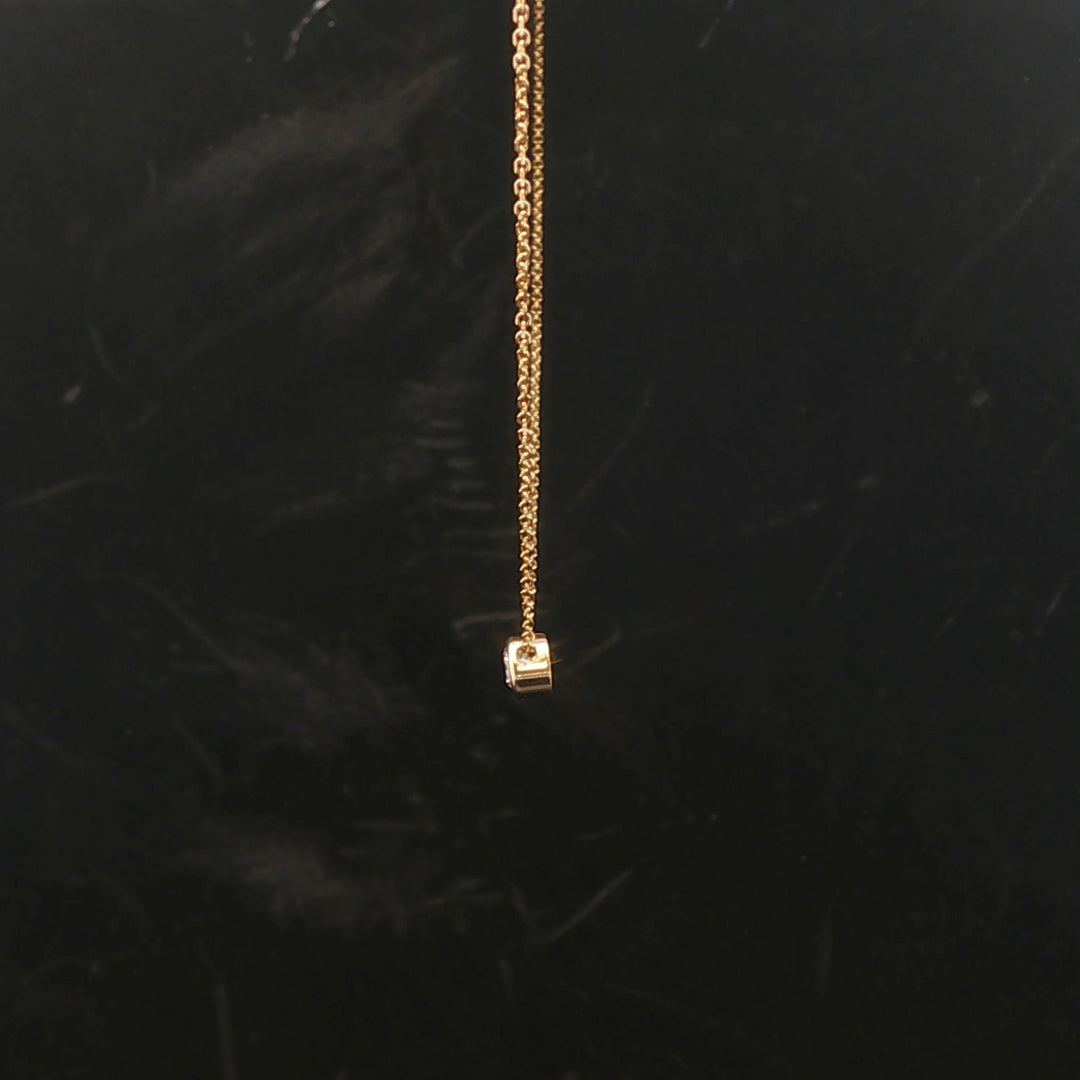 Brand New 0.25ct Natural Diamond Bezel Set Pendant Necklace in 14k Yellow Gold