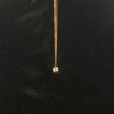 Brand New 0.25ct Natural Diamond Bezel Set Pendant Necklace in 14k Yellow Gold