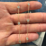 Brand New 2cttw Natural Diamonds by the Yard Necklace in 14k Gold