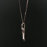 14k White Gold and 1cttw Diamond Fancy Cross Pendant Necklace Italy 20"