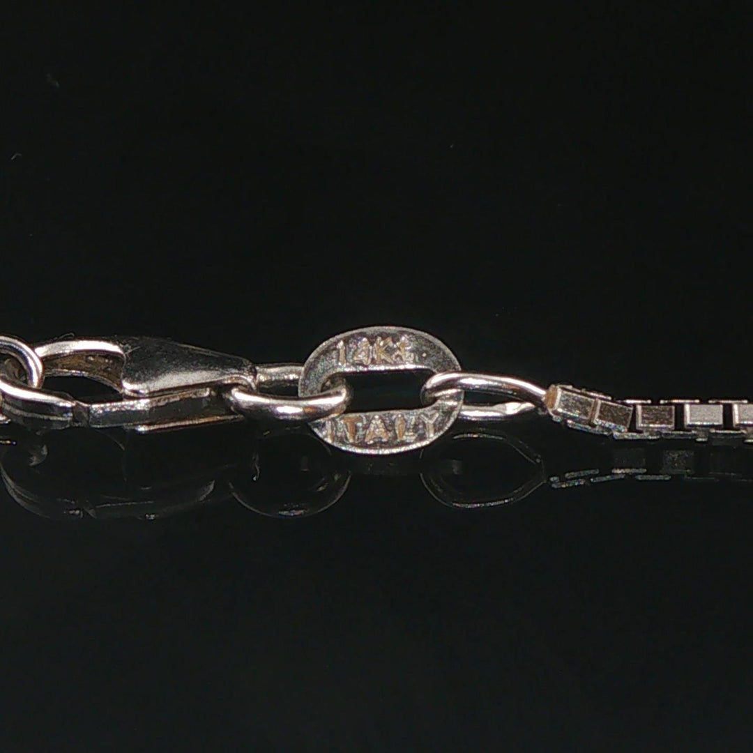 14k White Gold and 1cttw Diamond Fancy Cross Pendant Necklace Italy 20"