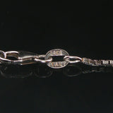 14k White Gold and 1cttw Diamond Fancy Cross Pendant Necklace Italy 20"
