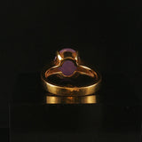 18k Yellow Gold 4.24ct Lavender Jade and Diamond Ladies Ring Size 6.5