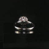 Platinum 0.68cttw Tanzanite and 0.25cttw Diamond Halo Ring Size 6.5