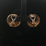 18k Yellow Gold 15.5g Solid Heavy Vintage Knot Clip On Earrings