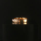 14k Yellow Gold and 1cttw Diamond Solid 4mm Half Eternity Band Ring Size 6