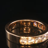 14k Yellow Gold and 1cttw Diamond Solid 4mm Half Eternity Band Ring Size 6