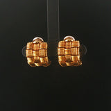 Roberto Coin Appassionata 18k Yellow Gold Vintage Woven Earclips Italy