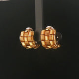 Roberto Coin Appassionata 18k Yellow Gold Vintage Woven Earclips Italy