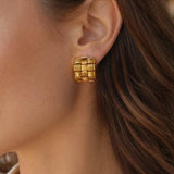 Roberto Coin Appassionata 18k Yellow Gold Vintage Woven Earclips Italy