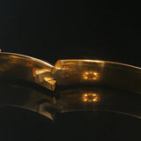 18k Yellow Gold 39g Heavy Multi Gemstone and Diamond Bangle Bracelet 6.5"