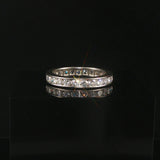 Platinum and 1.50cttw Diamond 3.5mm Eternity Band Ring Size 6.75