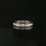 Platinum and 1.50cttw Diamond 3.5mm Eternity Band Ring Size 6.75