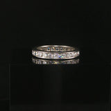 Platinum and 1.50cttw Diamond 3.5mm Eternity Band Ring Size 6.75