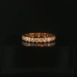 18k Yellow Gold 1.50cttw Bezel Set Diamond Vintage Eternity Band Ring Size 6.5