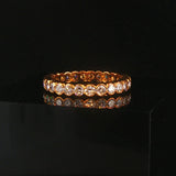 18k Yellow Gold 1.50cttw Bezel Set Diamond Vintage Eternity Band Ring Size 6.5