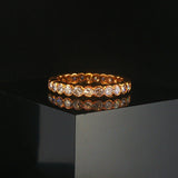 18k Yellow Gold 1.50cttw Bezel Set Diamond Vintage Eternity Band Ring Size 6.5
