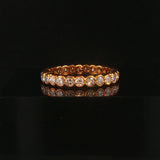 18k Yellow Gold 1.50cttw Bezel Set Diamond Vintage Eternity Band Ring Size 6.5