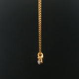 David Yurman 18k Yellow Gold Box Chain Necklace and 14k DY Diamond Pendant 16"
