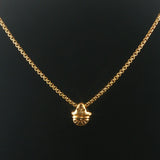David Yurman 18k Yellow Gold Box Chain Necklace and 14k DY Diamond Pendant 16"