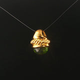 David Yurman 18k Yellow Gold and Peridot Pendant