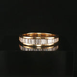 14k Yellow Gold and 0.75cttw Baguette Cut Diamond Men's Band Ring Size 10