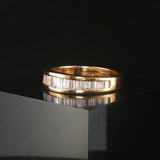 14k Yellow Gold and 0.75cttw Baguette Cut Diamond Men's Band Ring Size 10