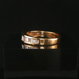 14k Yellow Gold and 0.75cttw Baguette Cut Diamond Men's Band Ring Size 10