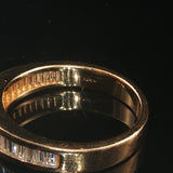 14k Yellow Gold and 0.75cttw Baguette Cut Diamond Men's Band Ring Size 10