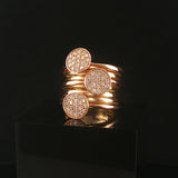 Effy 14k Yellow and Rose Gold 0.85cttw Diamond Multi Band Ring Size 7