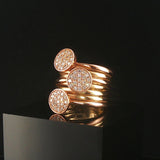 Effy 14k Yellow and Rose Gold 0.85cttw Diamond Multi Band Ring Size 7