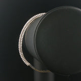 18k White Gold and 3.48ttw Diamond Heavy 23.7g Bangle Bracelet 7.25"