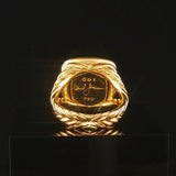 David Yurman Albion 18k Yellow Gold Prasiolite and Diamond Ring Size 7