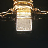 18k Yellow Gold and 2.20cttw Diamond Tubogas Stretch 36g Bangle Bracelet Italy