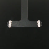 David Yurman Cable Collectibles 18k White Gold Diamond Bar Stud Earrings