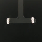 David Yurman Cable Collectibles 18k White Gold Diamond Bar Stud Earrings