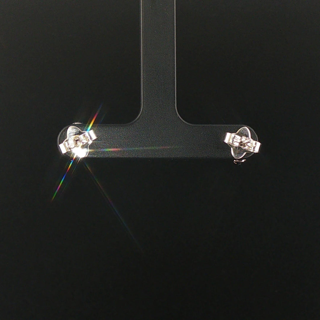 David Yurman Cable Collectibles 18k White Gold Diamond Bar Stud Earrings