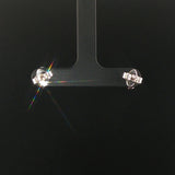 David Yurman Cable Collectibles 18k White Gold Diamond Bar Stud Earrings